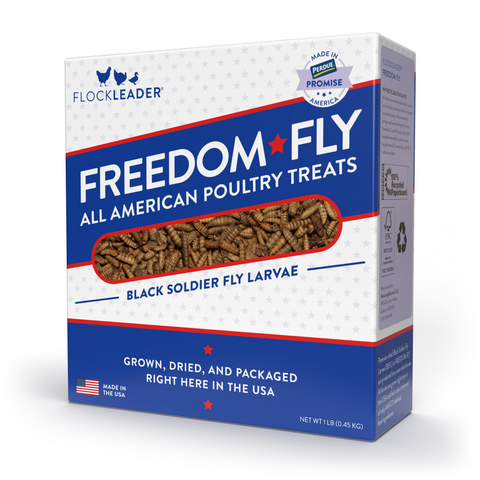 FREEDOM FLY - All American Dried Black Soldier Fly Larvae Poultry Treats, Made in USA