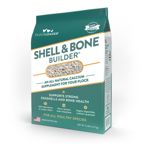SHELL & BONE BUILDER - All Natural Calcium Supplement for Laying Hens to Support Strong Eggshells and Bone Health