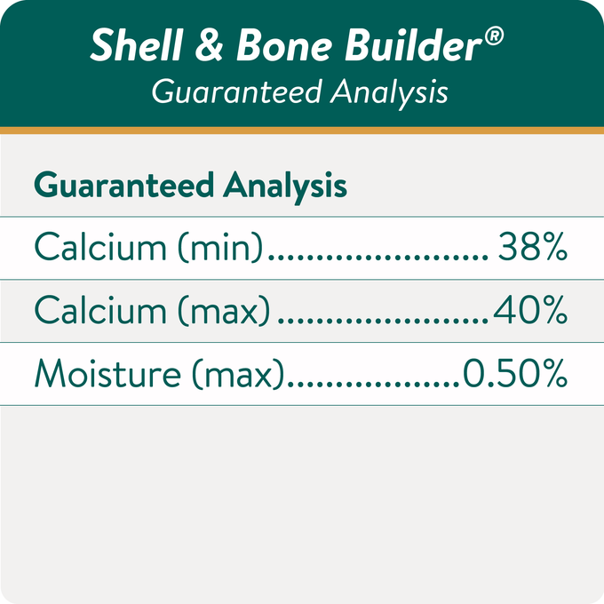 SHELL & BONE BUILDER - All Natural Calcium Supplement for Laying Hens to Support Strong Eggshells and Bone Health