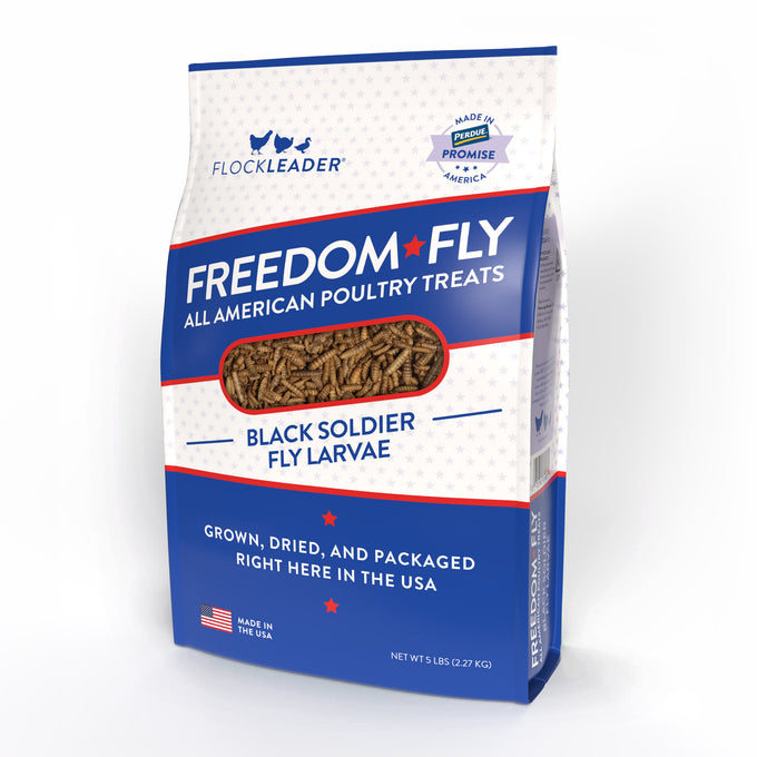 FREEDOM FLY - All American Dried Black Soldier Fly Larvae Poultry Treats, Made in USA