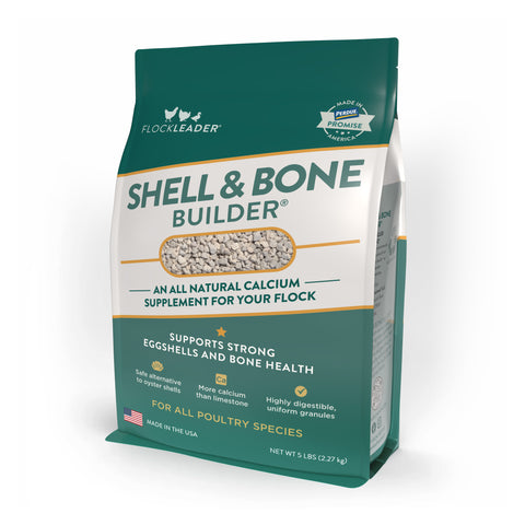 SHELL & BONE BUILDER - All Natural Calcium Supplement for Laying Hens to Support Strong Eggshells and Bone Health